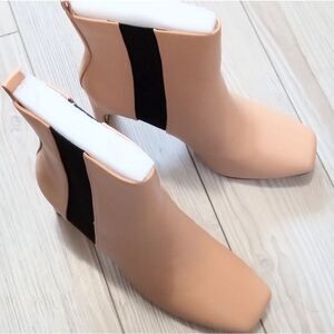 (S-4446)  Coutgo Women's Square Toe Ankle Boots Sz 7